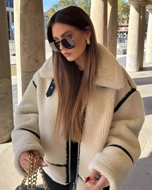 Irene - Abrigo grueso y cálido de peluche para mujeres
