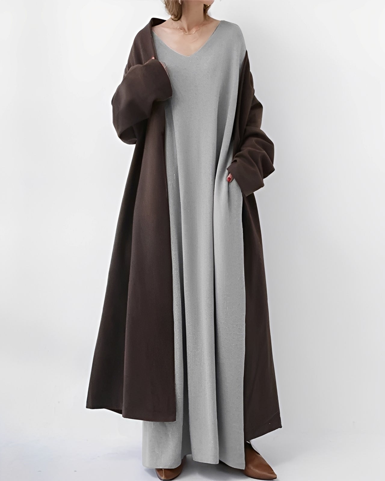 Eliana – Vestido Largo de Manga Larga