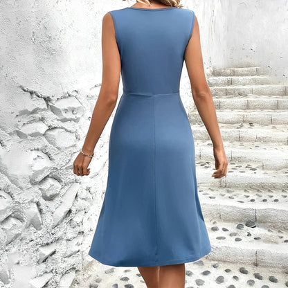 Sienna – Vestido de Verano Sin Mangas Envolvente