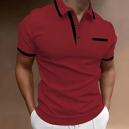 Callahan - Polo moderno con bolsillo para hombres