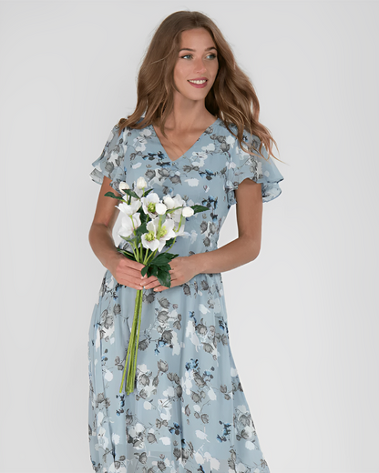 Leona – Maxivestido de verano con estampado de flores