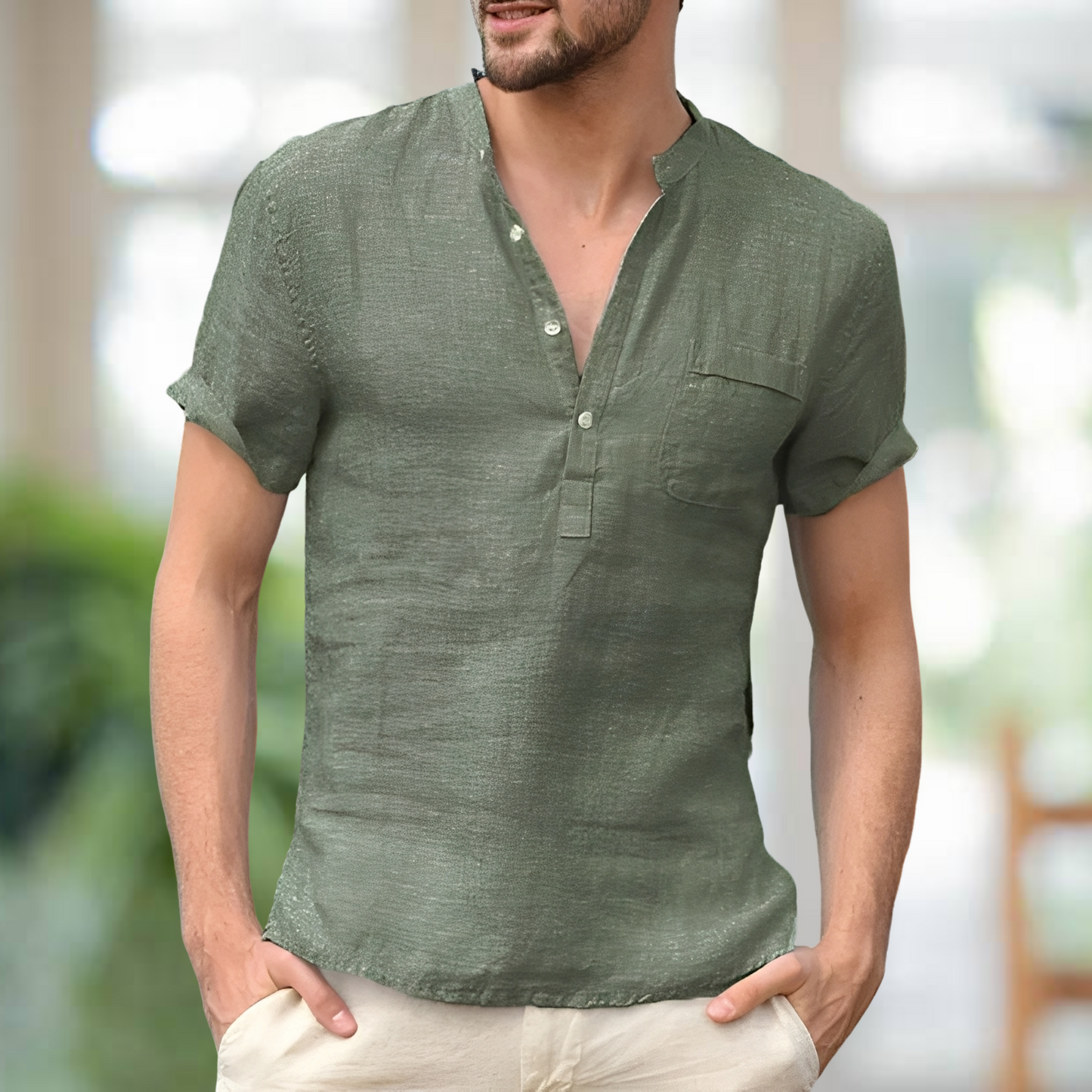 Korbin – Camisa de Lino Ligera para Hombres
