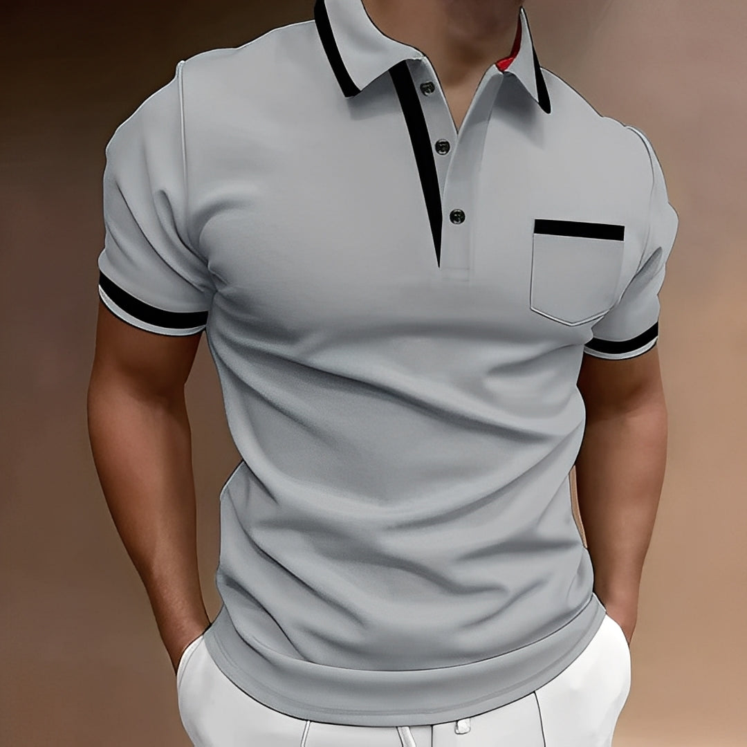 Callahan - Polo moderno con bolsillo para hombres