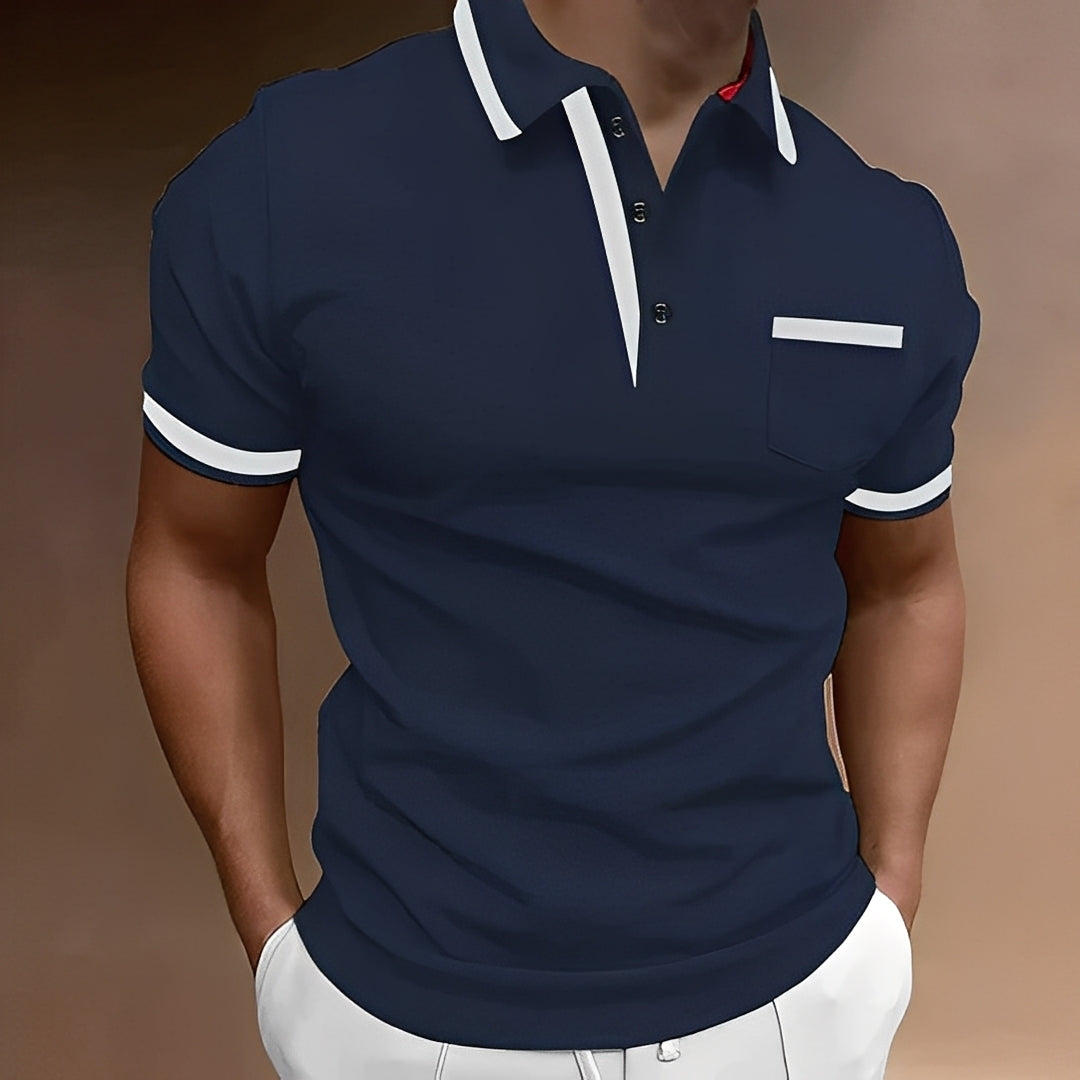 Callahan - Polo moderno con bolsillo para hombres