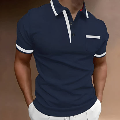 Callahan - Polo moderno con bolsillo para hombres