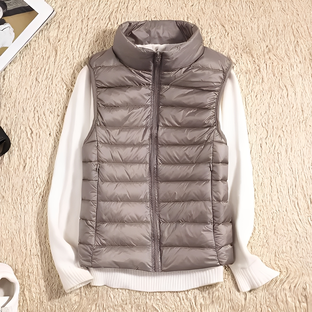 Sophie – Chaleco de Plumas Muy Ligero