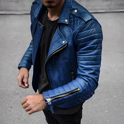 Easton - Chaqueta de cuero para hombres con diseño elegante y retro
