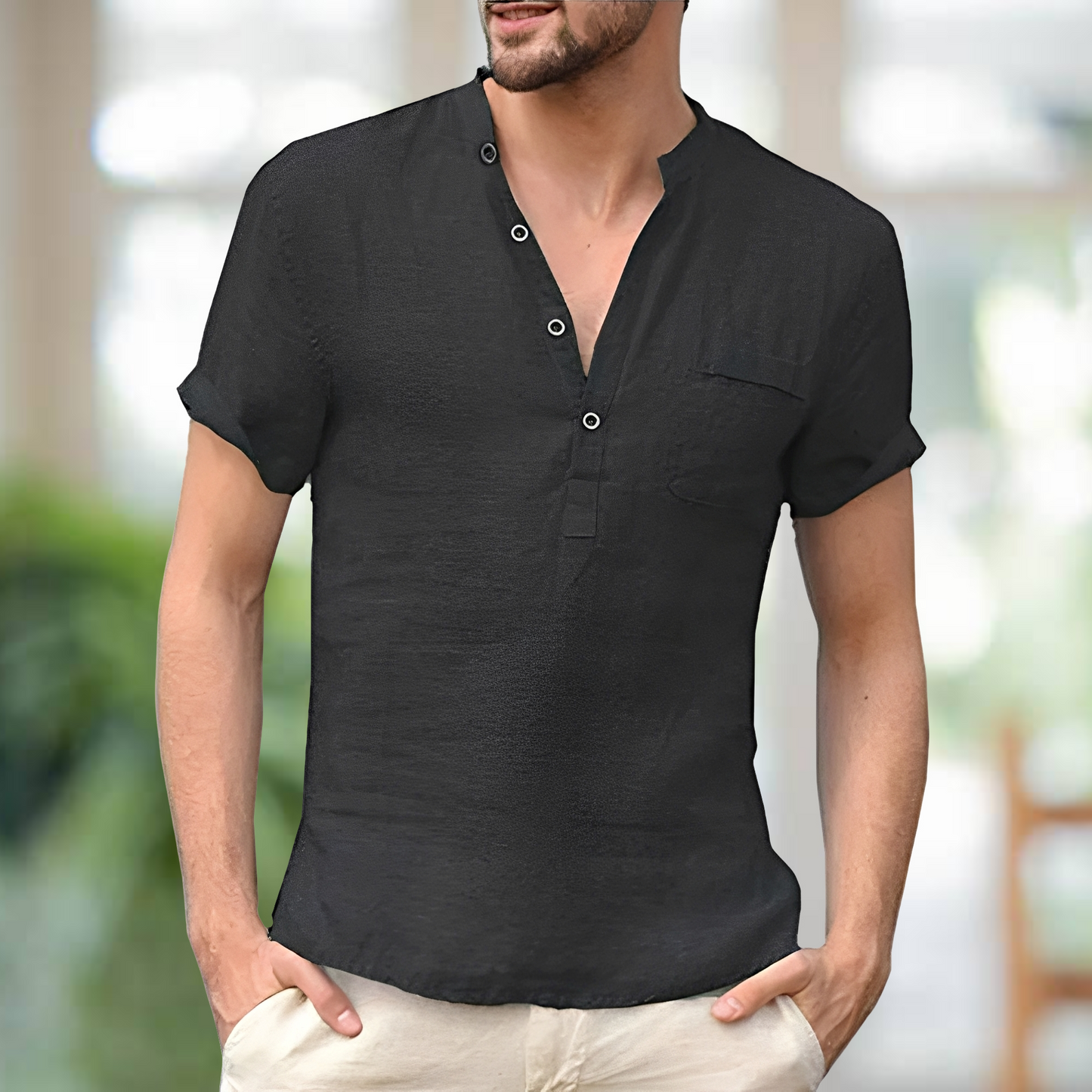 Korbin – Camisa de Lino Ligera para Hombres