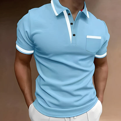 Callahan - Polo moderno con bolsillo para hombres