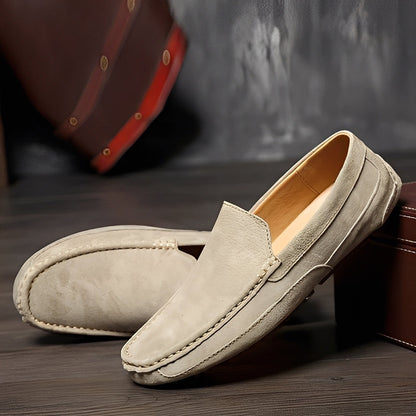 Cameron - Moccasins de ante para hombres elegantes y casuales
