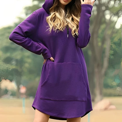 Lorraine - Vestido largo con capucha para mujeres, estilo relajado