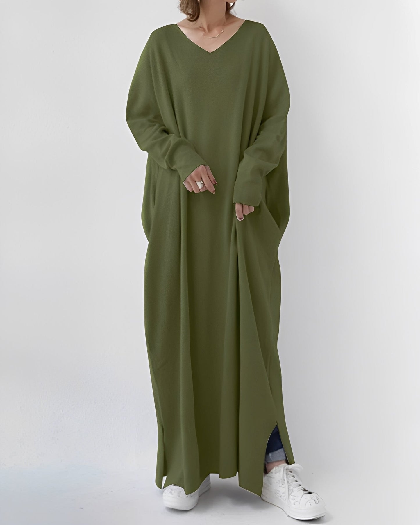 Eliana – Vestido Largo de Manga Larga