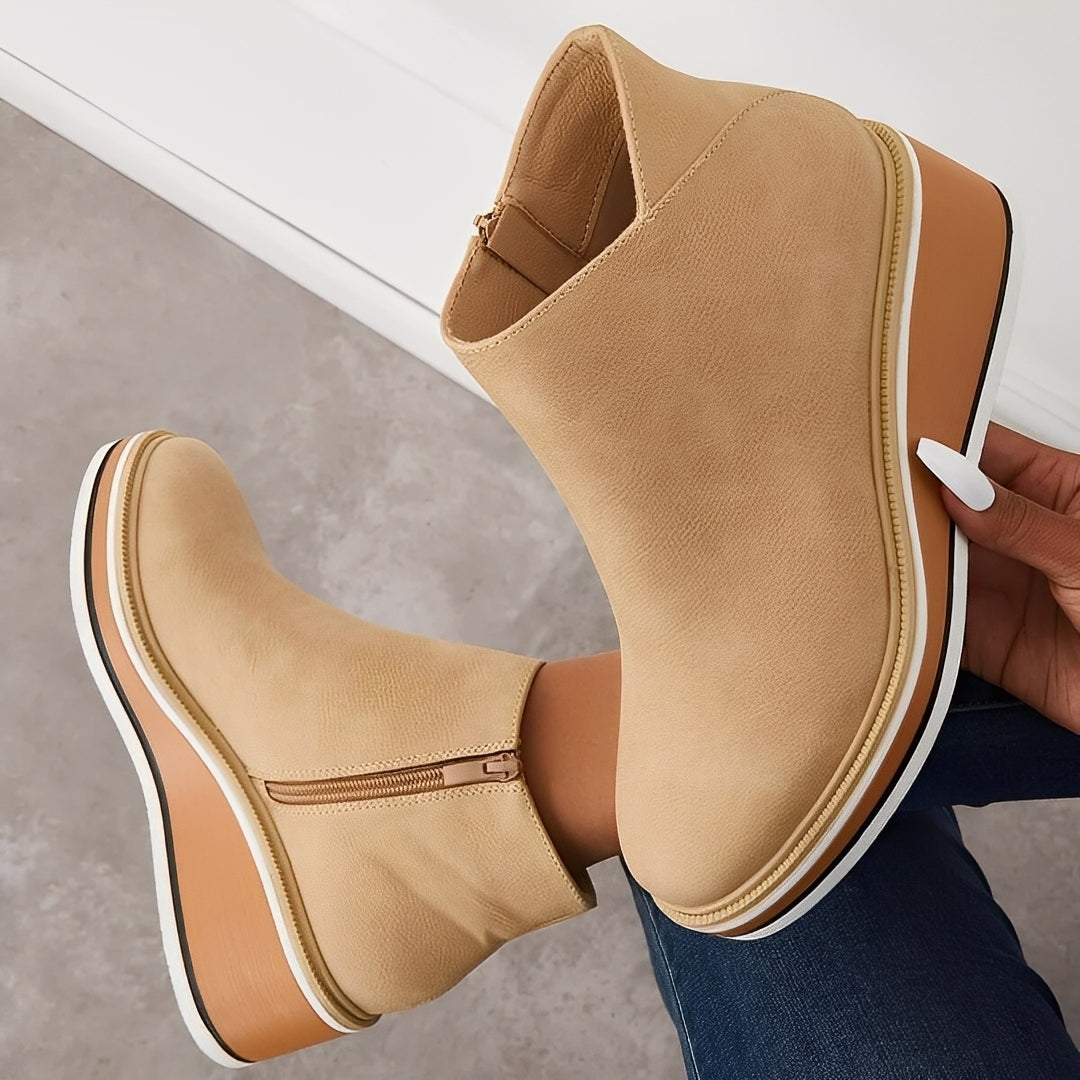 Sorrel - Botines de cuero con cierre para mujer