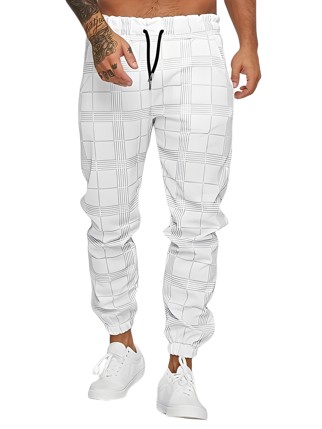 Colbert - Pantalón de cuadros para hombres, confortable y amplio