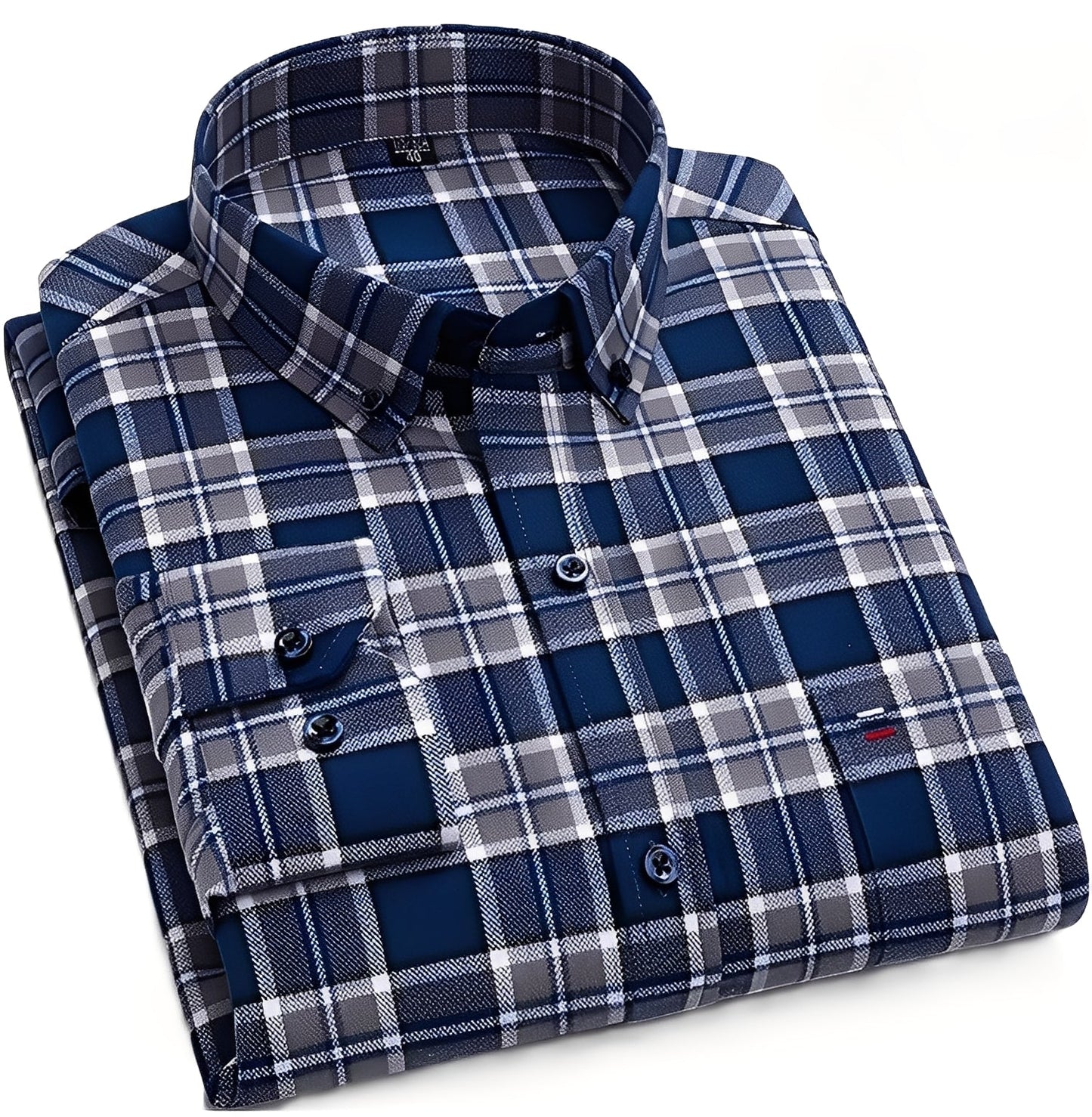 Nikolas - Camisa informal de cuadros de algodón para hombres