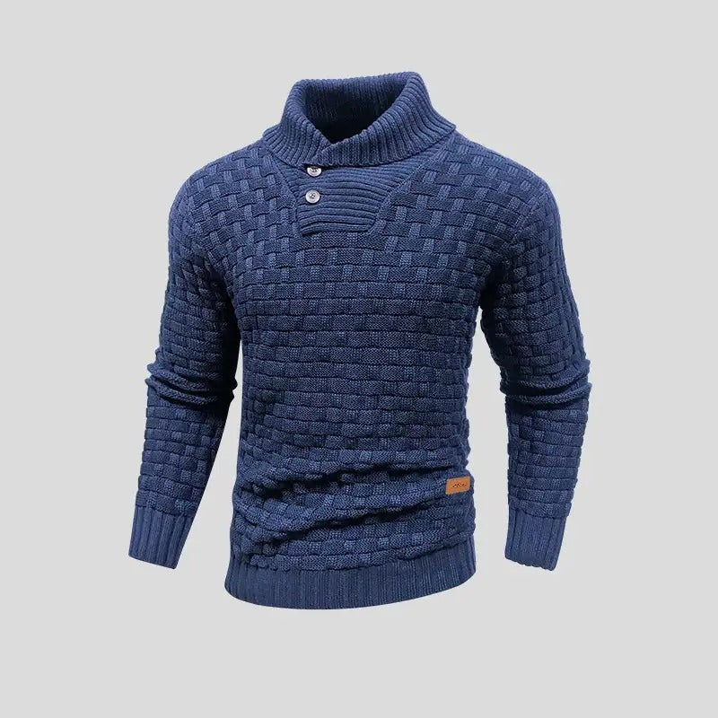 Eldon - Suéter elegante de punto con botones para hombres