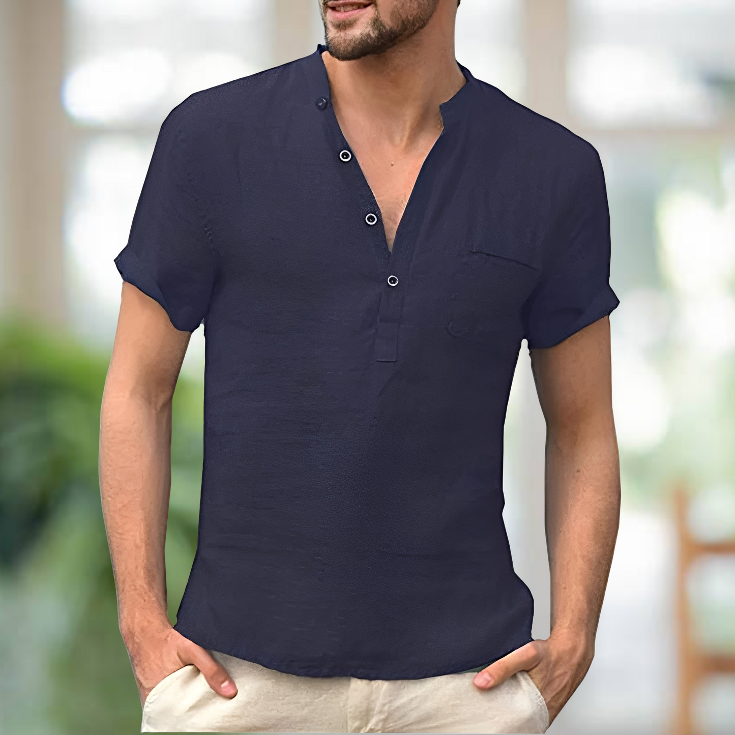 Korbin – Camisa de Lino Ligera para Hombres