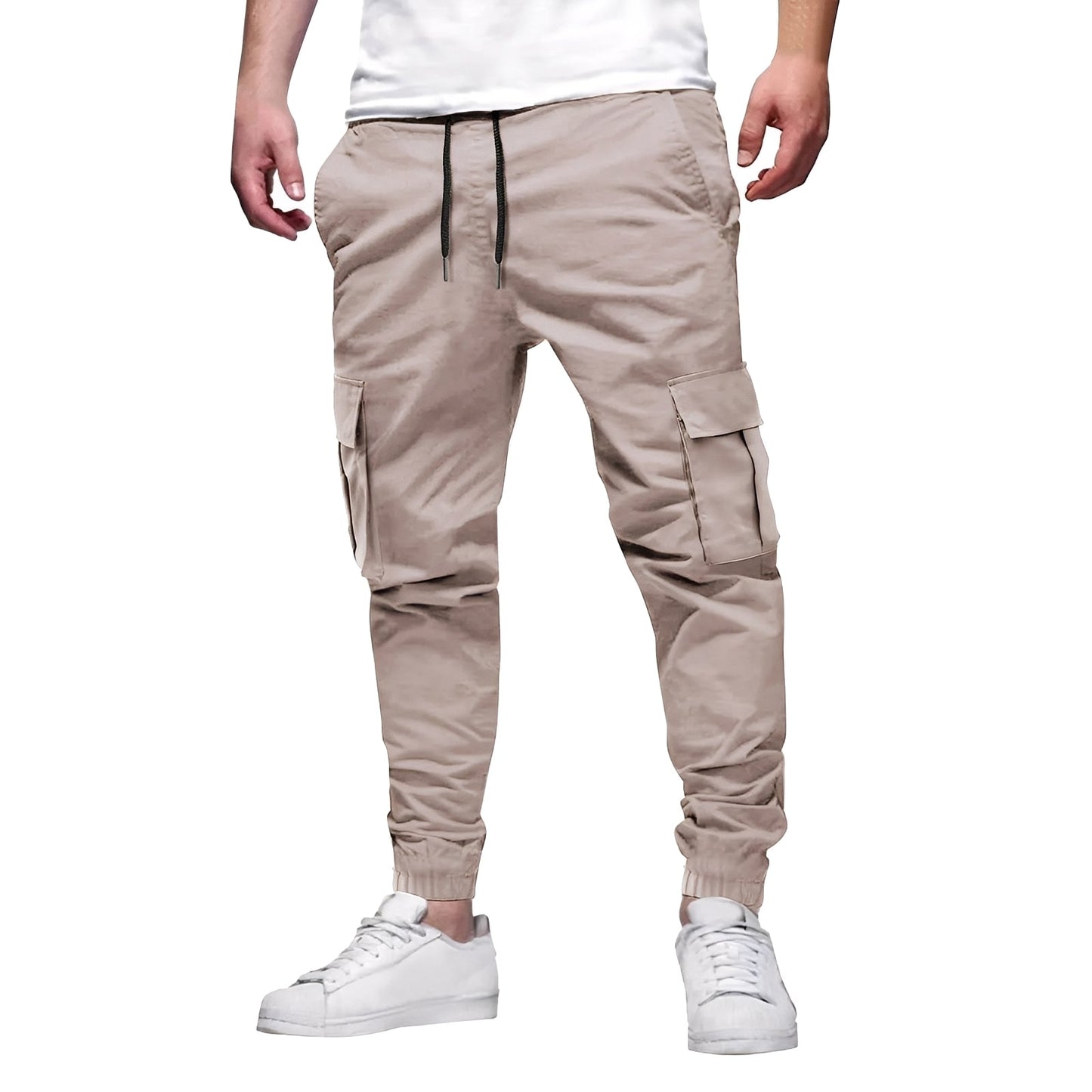 Tevin - Pantalón cargo ajustado elástico para hombre, estilo informal
