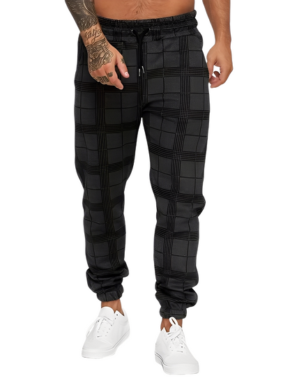 Colbert - Pantalón de cuadros para hombres, confortable y amplio