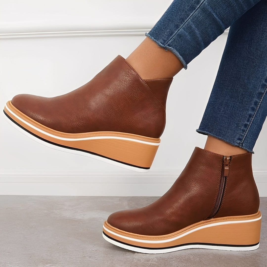 Sorrel - Botines de cuero con cierre para mujer
