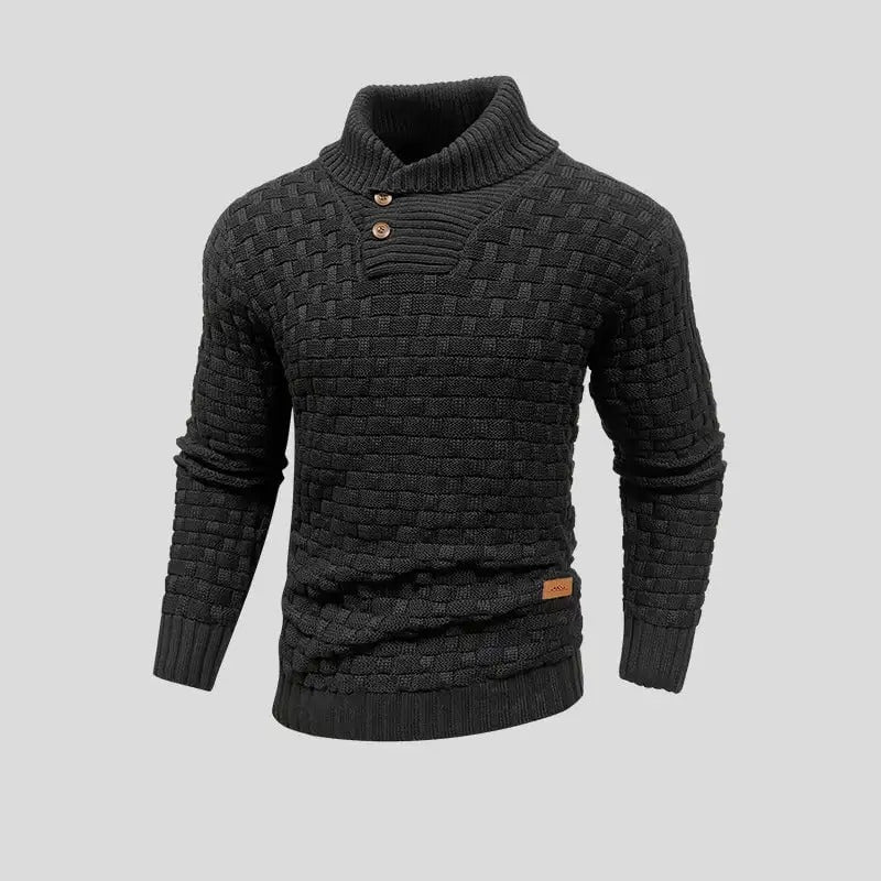 Eldon - Suéter elegante de punto con botones para hombres