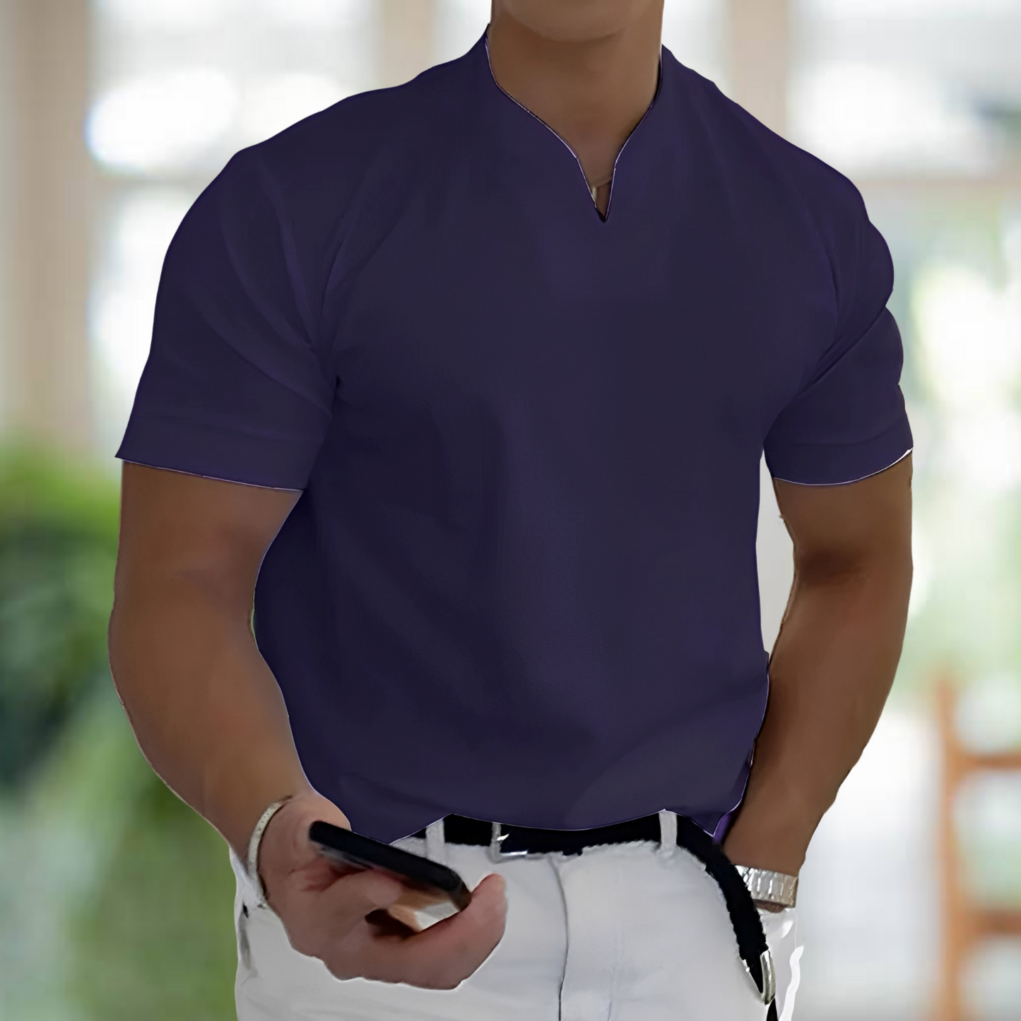 Jason – Camiseta de negocios y fitness de manga corta para hombres