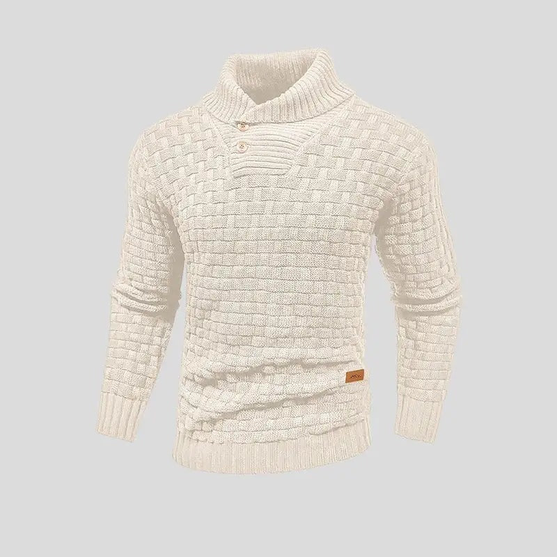 Eldon - Suéter elegante de punto con botones para hombres