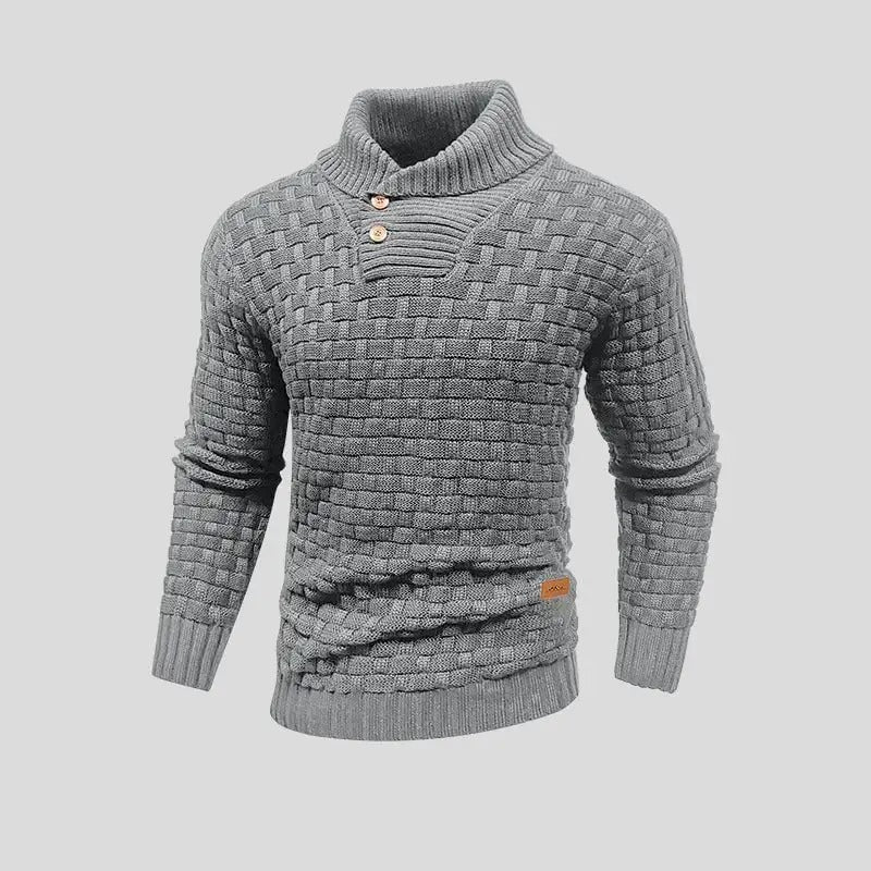 Eldon - Suéter elegante de punto con botones para hombres