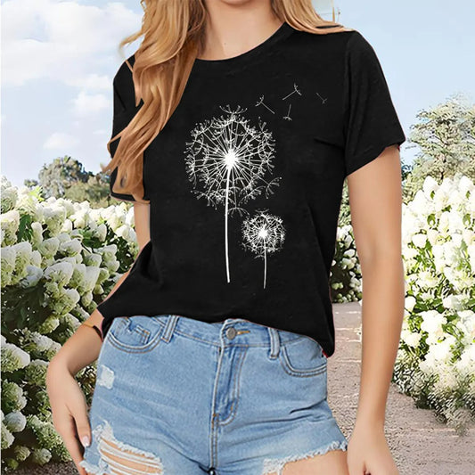 Lilly – Camiseta de Verano con Cuello Redondo