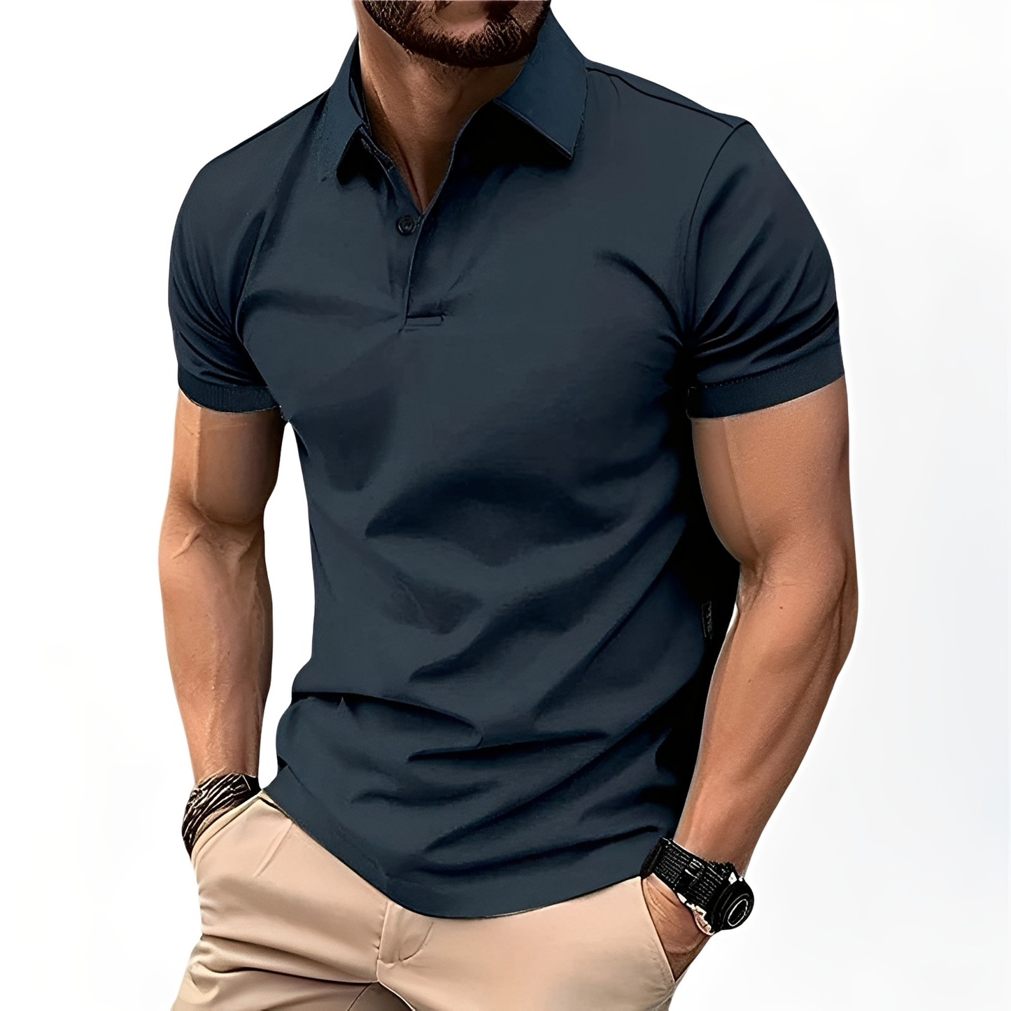 Deacon - Polo de manga corta y cómodo para hombres