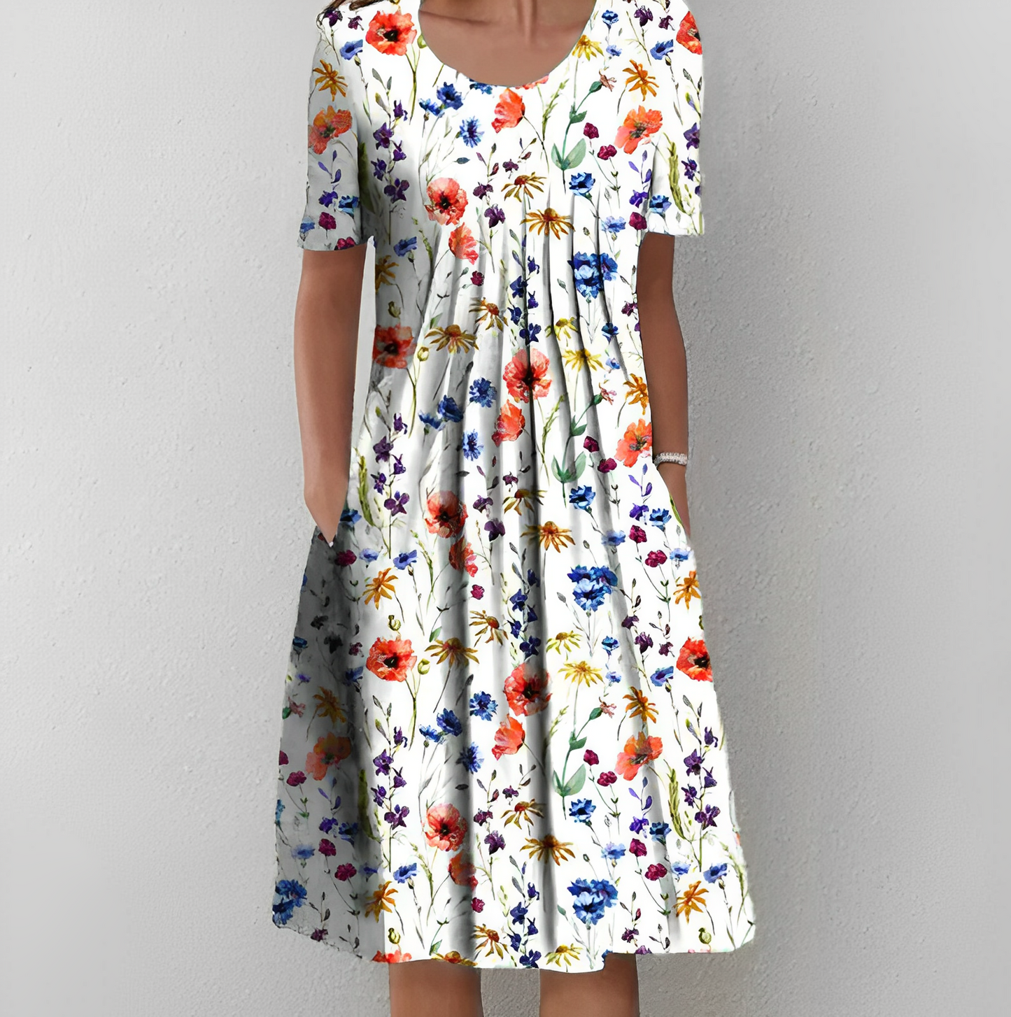 Jasmin – Diseñado Vestido Midi de Verano