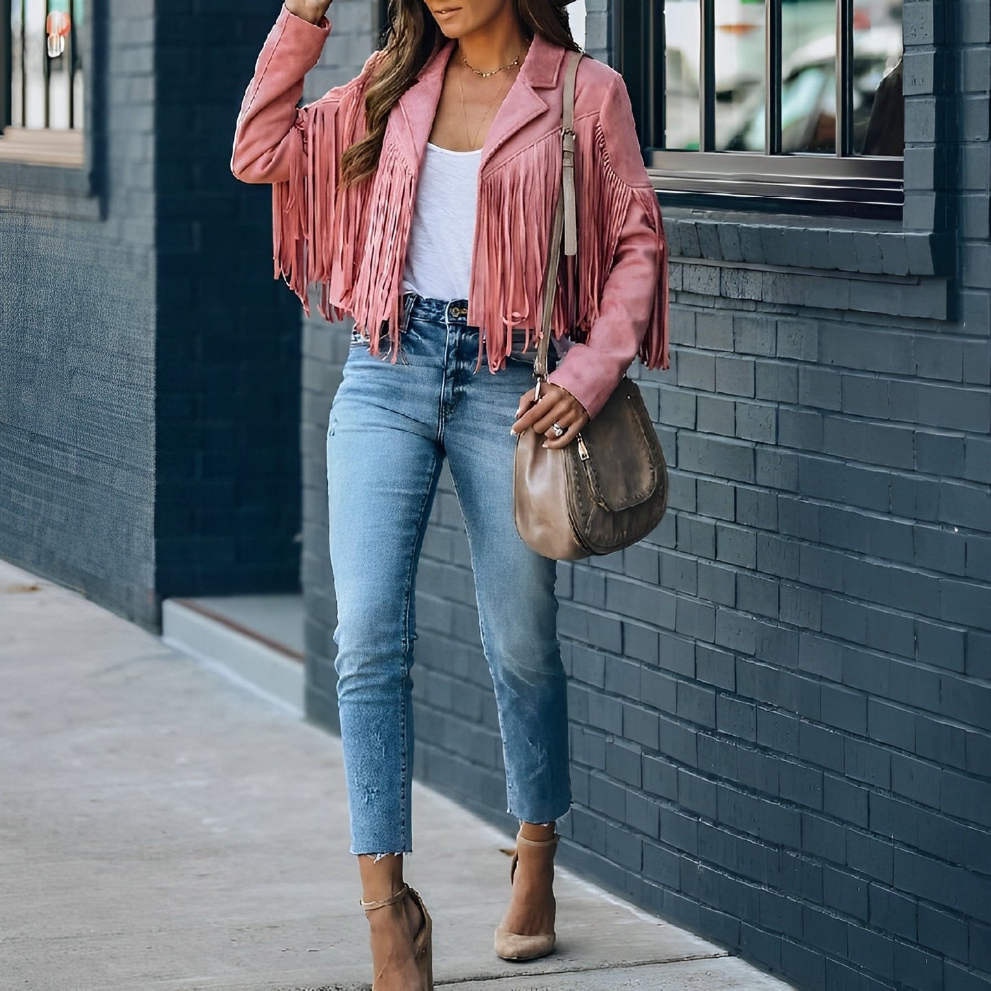 Margo – Elegante Chaqueta de Otoño con Flecos para Mujeres