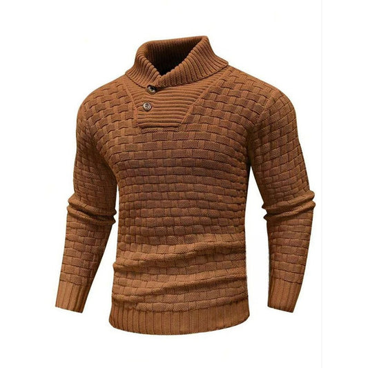 Eldon - Suéter elegante de punto con botones para hombres