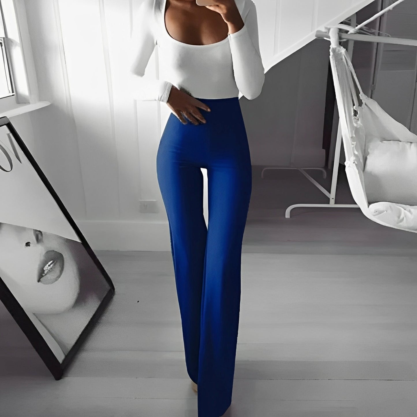 Elise – Elegantes Pantalones de Campana de Tiro Alto para Mujeres