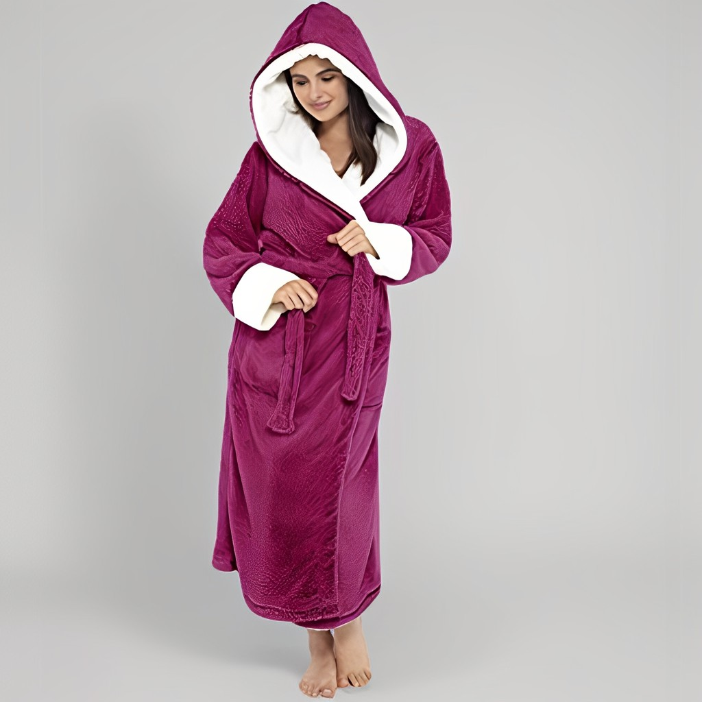 Aleta - Bata larga cómoda para mujeres