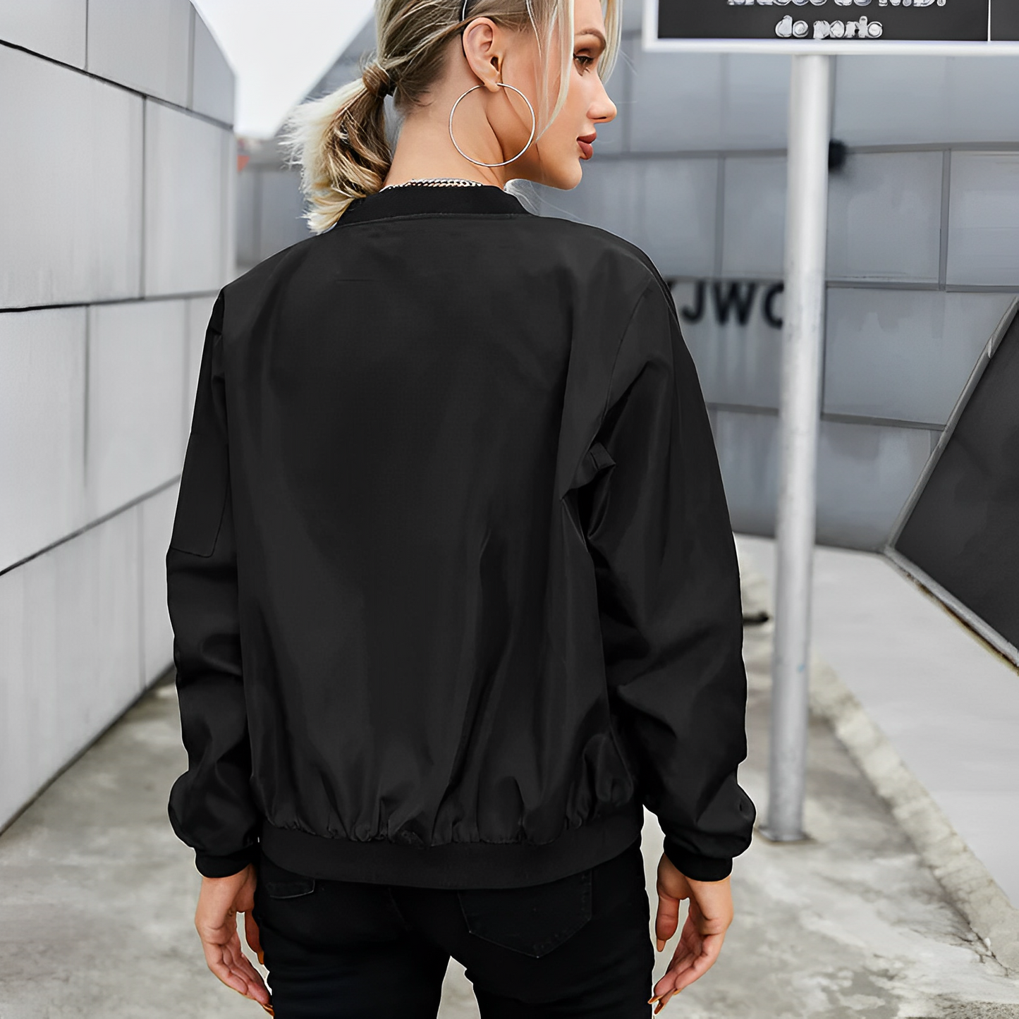 Nora – Bomberjacke con cremallera