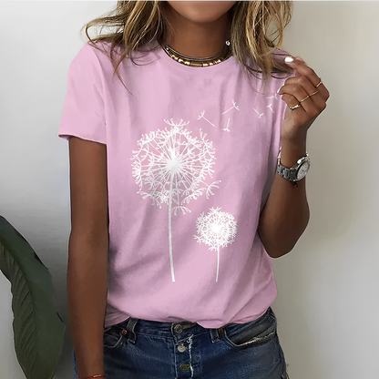 Lilly – Camiseta de Verano con Cuello Redondo