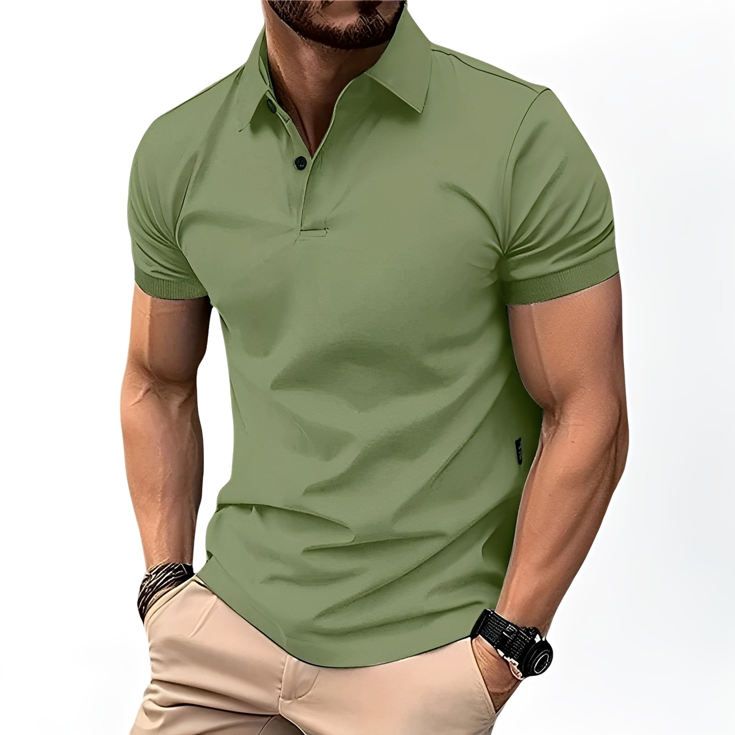 Deacon - Polo de manga corta y cómodo para hombres