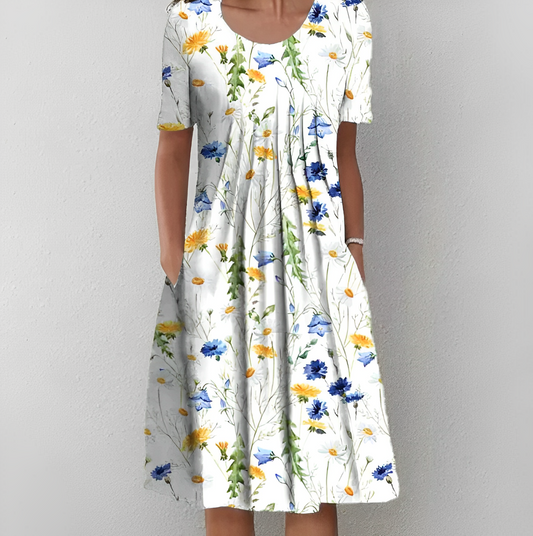 Jasmin – Diseñado Vestido Midi de Verano