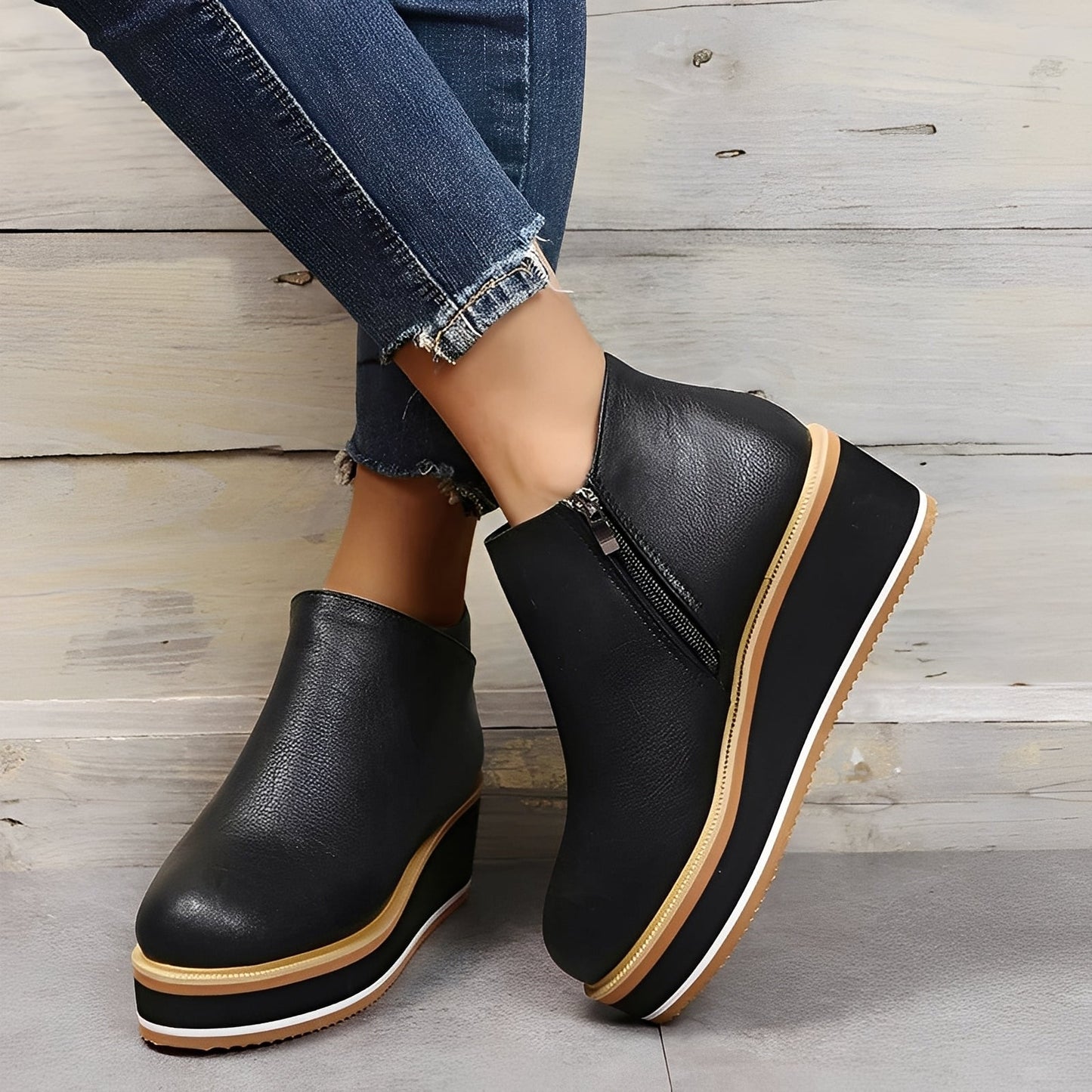 Sorrel - Botines de cuero con cierre para mujer