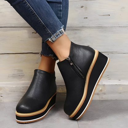 Sorrel - Botines de cuero con cierre para mujer