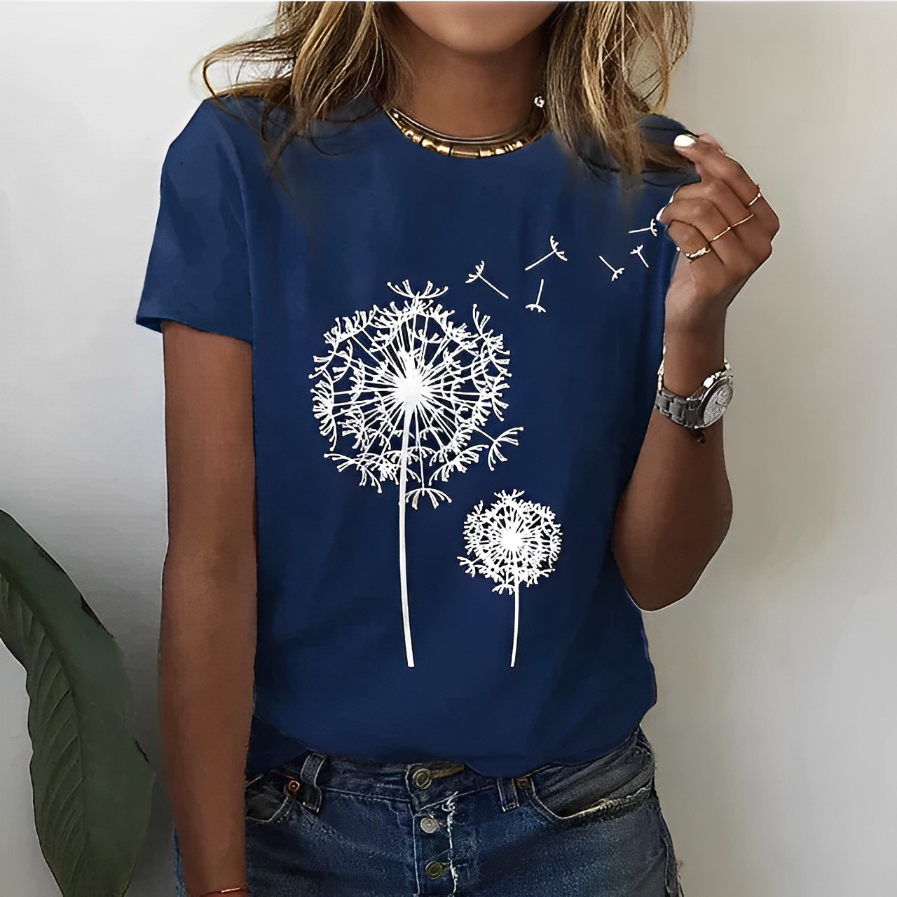 Lilly – Camiseta de Verano con Cuello Redondo