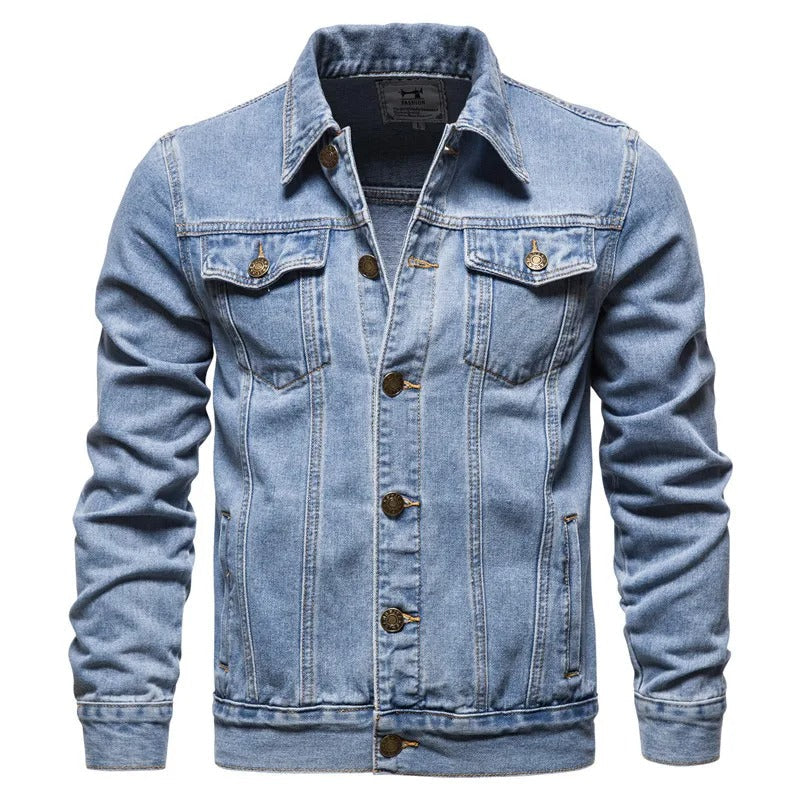 Winton - Chaqueta de mezclilla clásica para hombres