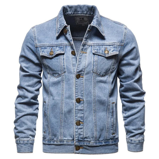 Winton - Chaqueta de mezclilla clásica para hombres