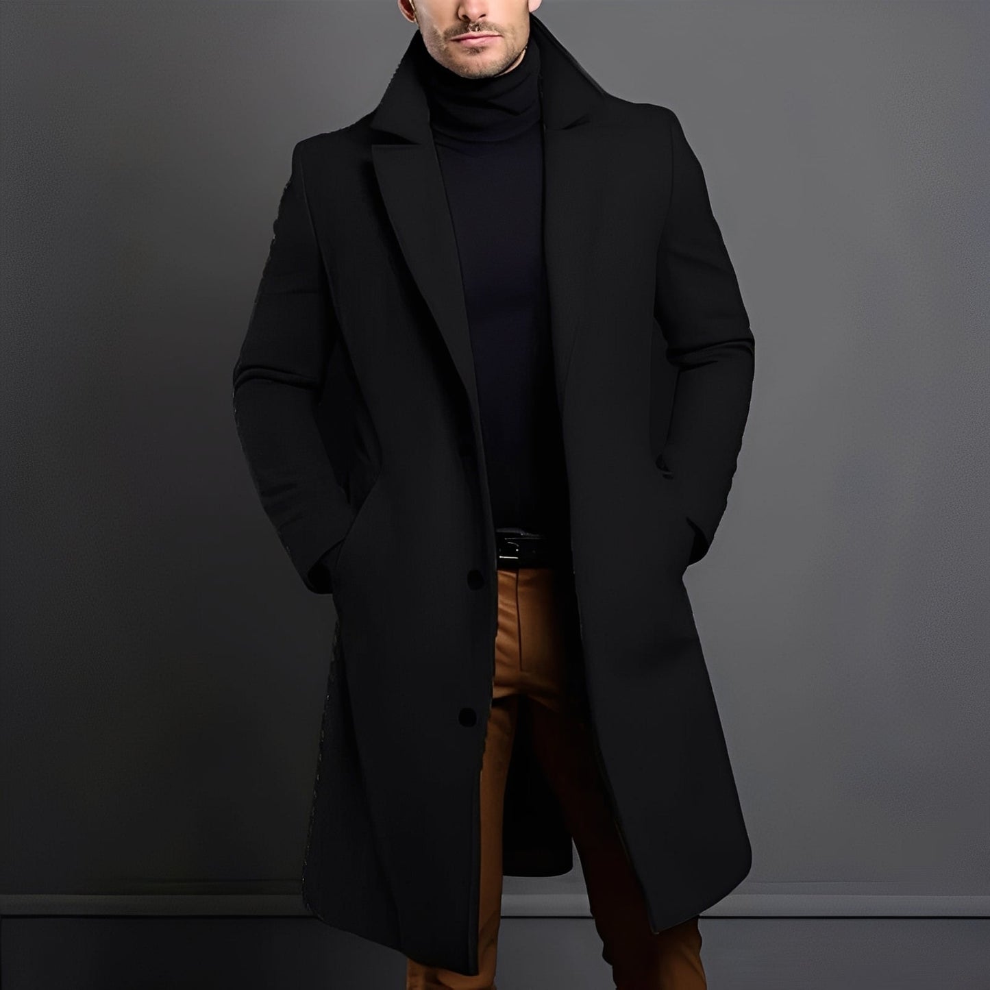 Tucker - Sobretodo de Lana Estiloso para Hombre