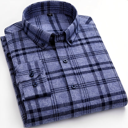 Nikolas - Camisa informal de cuadros de algodón para hombres