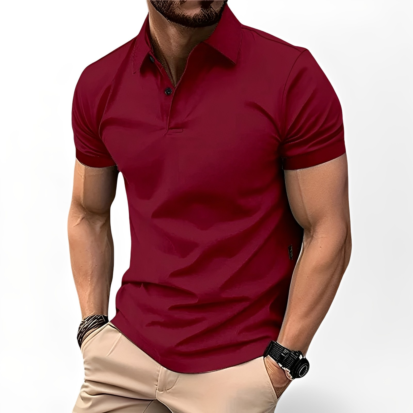Deacon - Polo de manga corta y cómodo para hombres