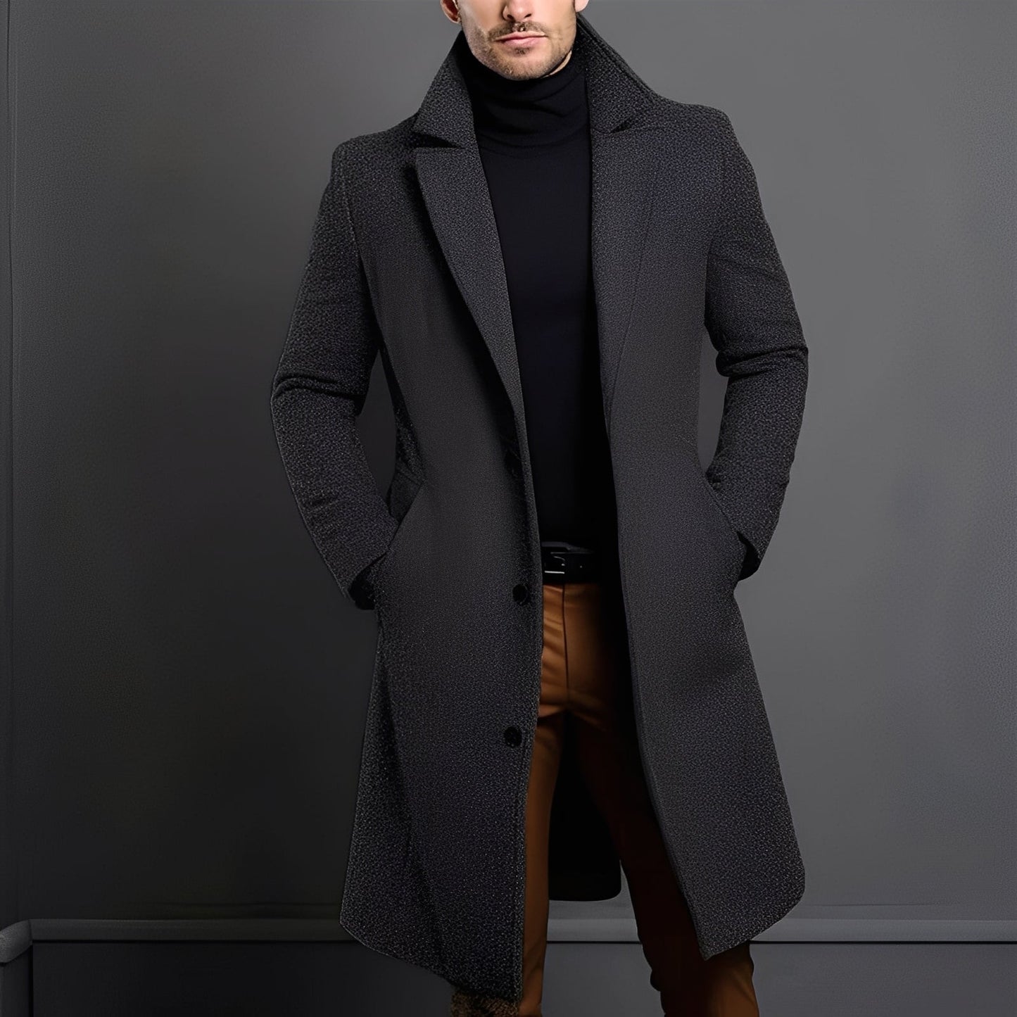 Tucker - Sobretodo de Lana Estiloso para Hombre