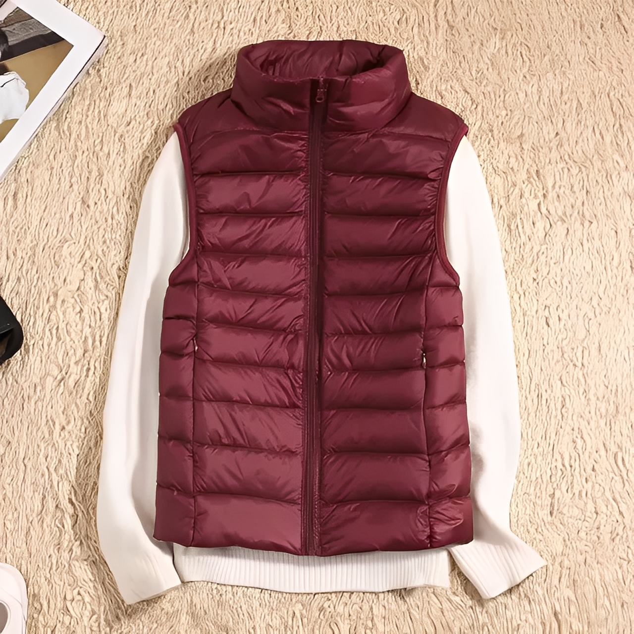 Sophie – Chaleco de Plumas Muy Ligero