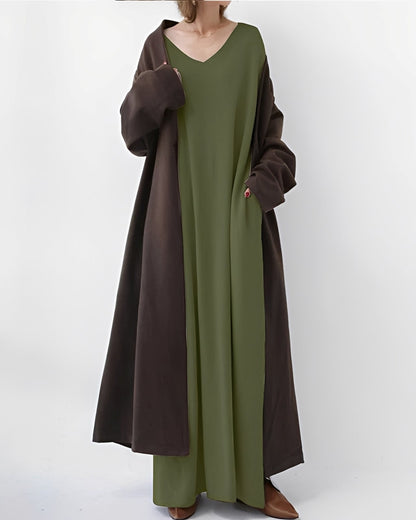Eliana – Vestido Largo de Manga Larga